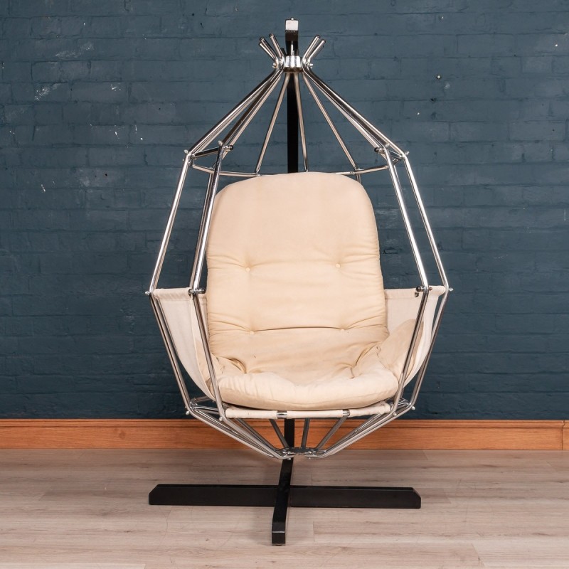 Vintage armchair with parrot cage by Ib Arberg, 1970