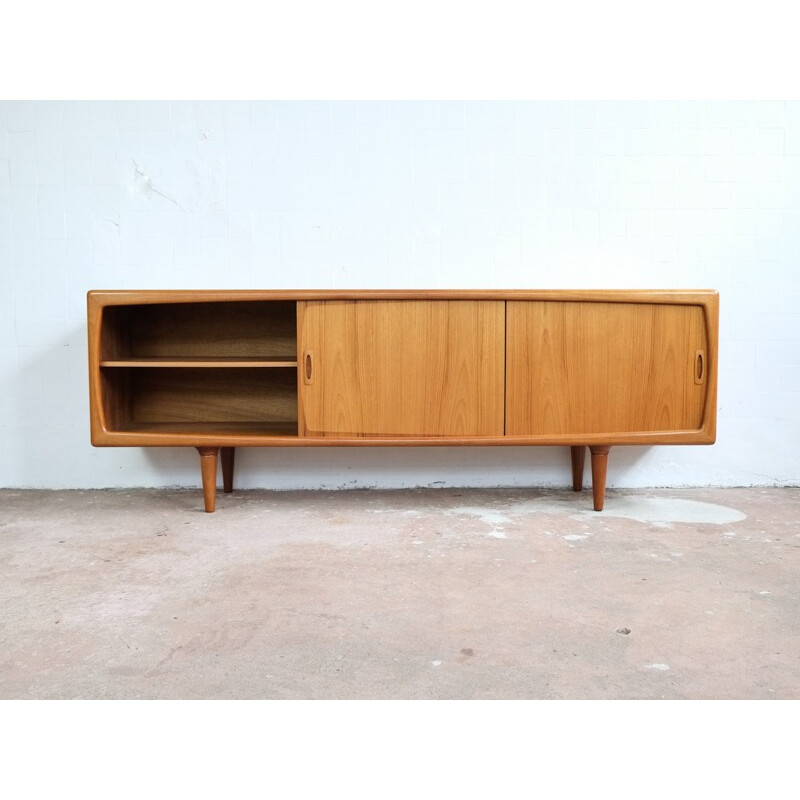 Sideboard in teak by HP Hansen, 220 cm - 1960s