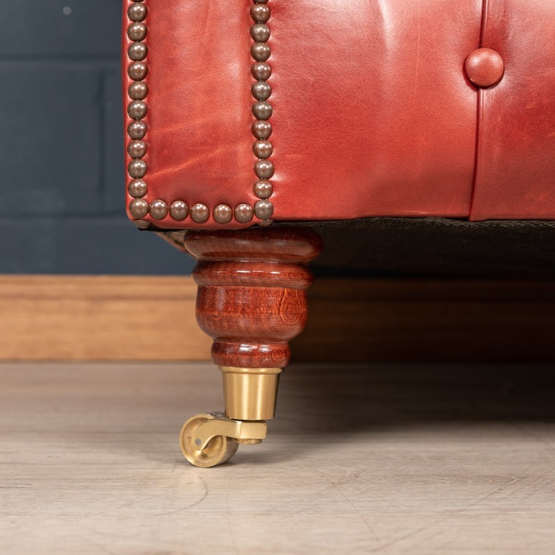 Vintage leather Chesterfield sofa, 1980