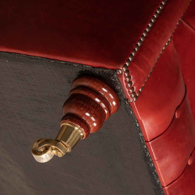 Canapé Chesterfield vintage en cuir, 1980