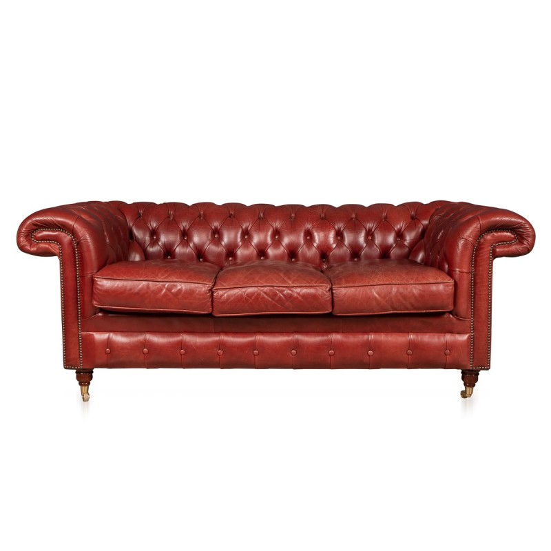 Chesterfield-Sofa aus Leder, 1980