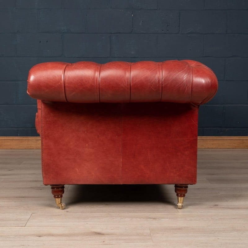 Canapé Chesterfield vintage en cuir, 1980