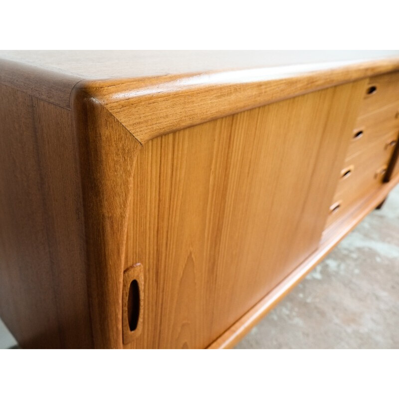 Sideboard in teak by HP Hansen, 220 cm - 1960s