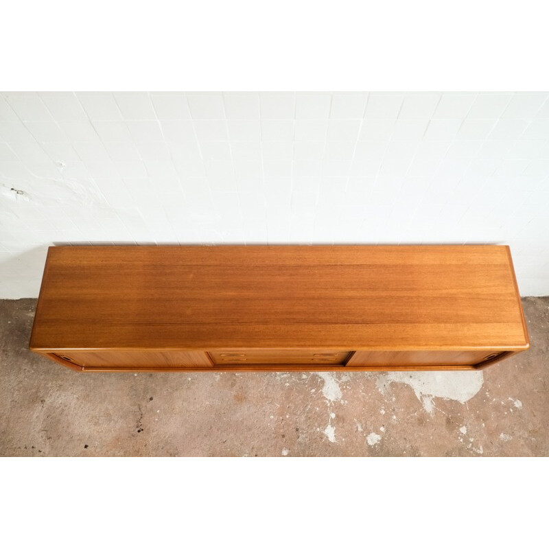 Sideboard in teak by HP Hansen, 220 cm - 1960s