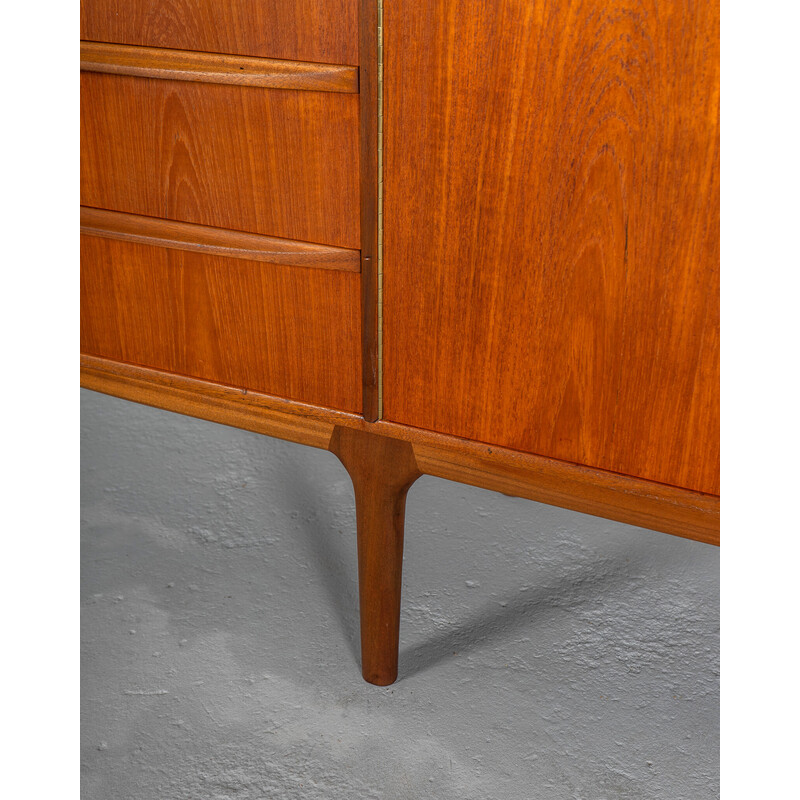 Mid century teak and black Dunfermline sideboard by Tom Robertson for A.H. Mcintosh, UK 1970