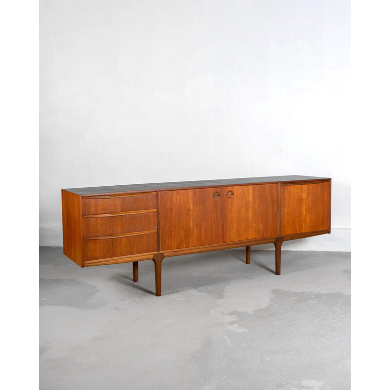 Mid century teak and black Dunfermline sideboard by Tom Robertson for A.H. Mcintosh, UK 1970