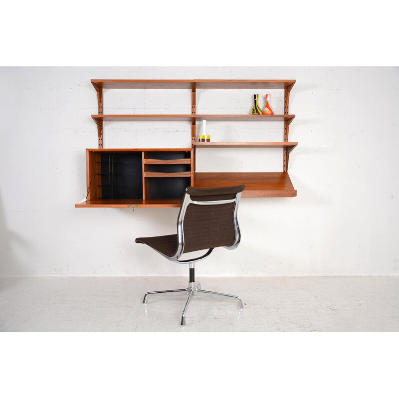 Vintage teak wall system by Poul Cadovius