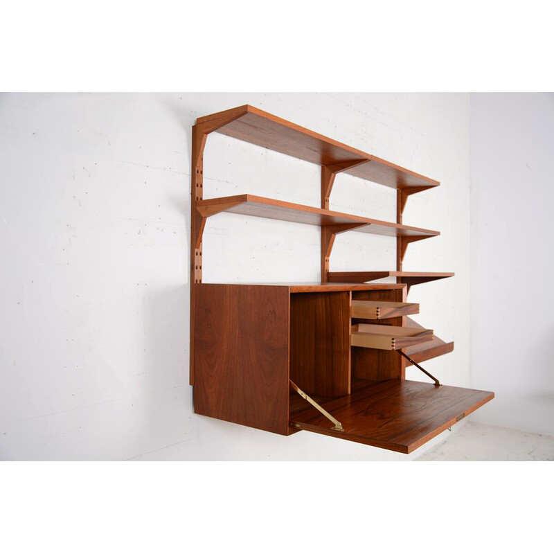 Vintage teak wall system by Poul Cadovius