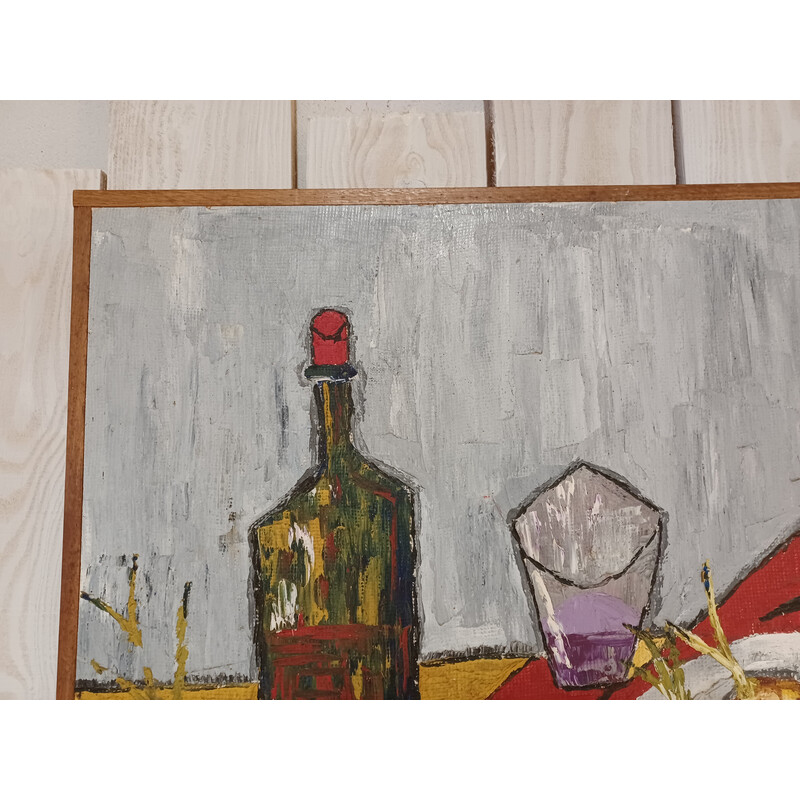 Vintage still life painting, 1950