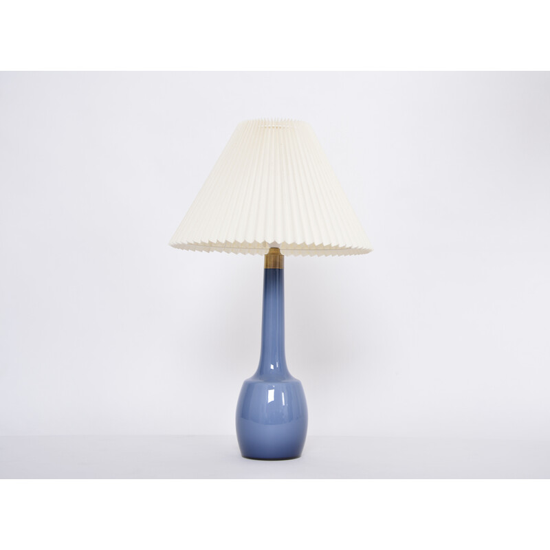 Blaue dänische Vintage-Tischlampe von Esben Klint für Holmegaard