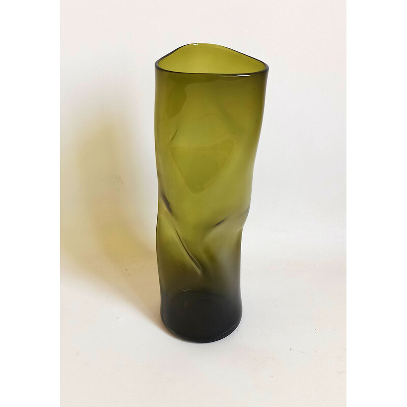 Vase vintage en vert fumé, 1970