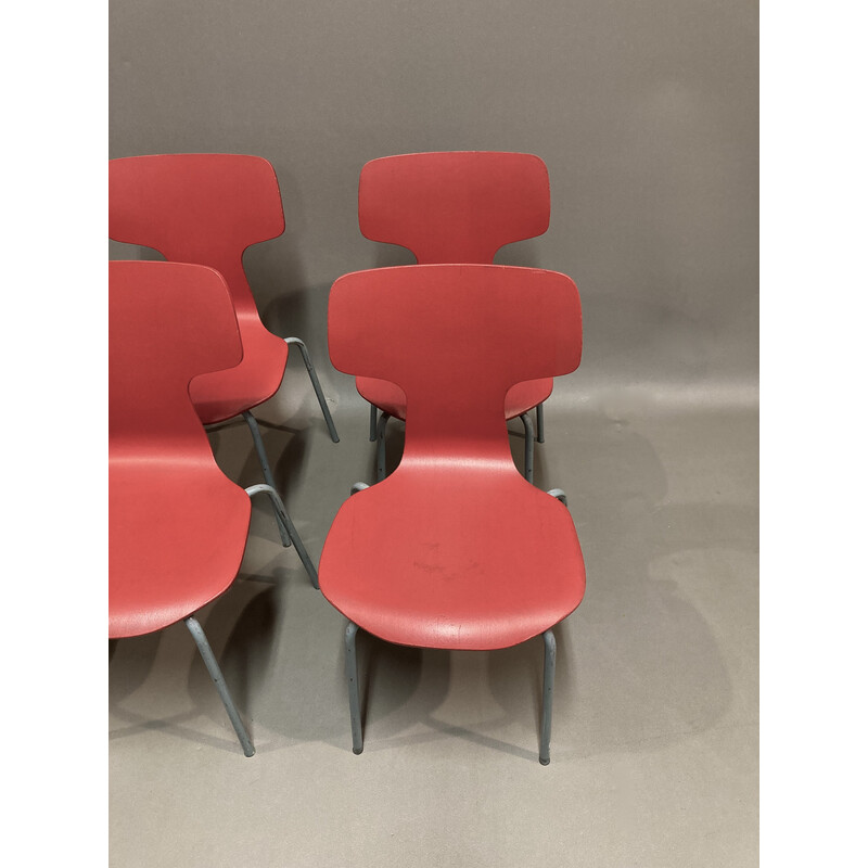 Set of 6 vintage chairs by Arne Jacobsen for Fritz Hansen, 1960