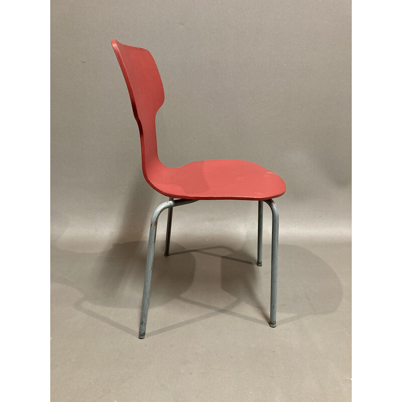 Set of 6 vintage chairs by Arne Jacobsen for Fritz Hansen, 1960