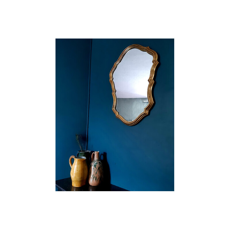 Vintage mirror in gilded wood