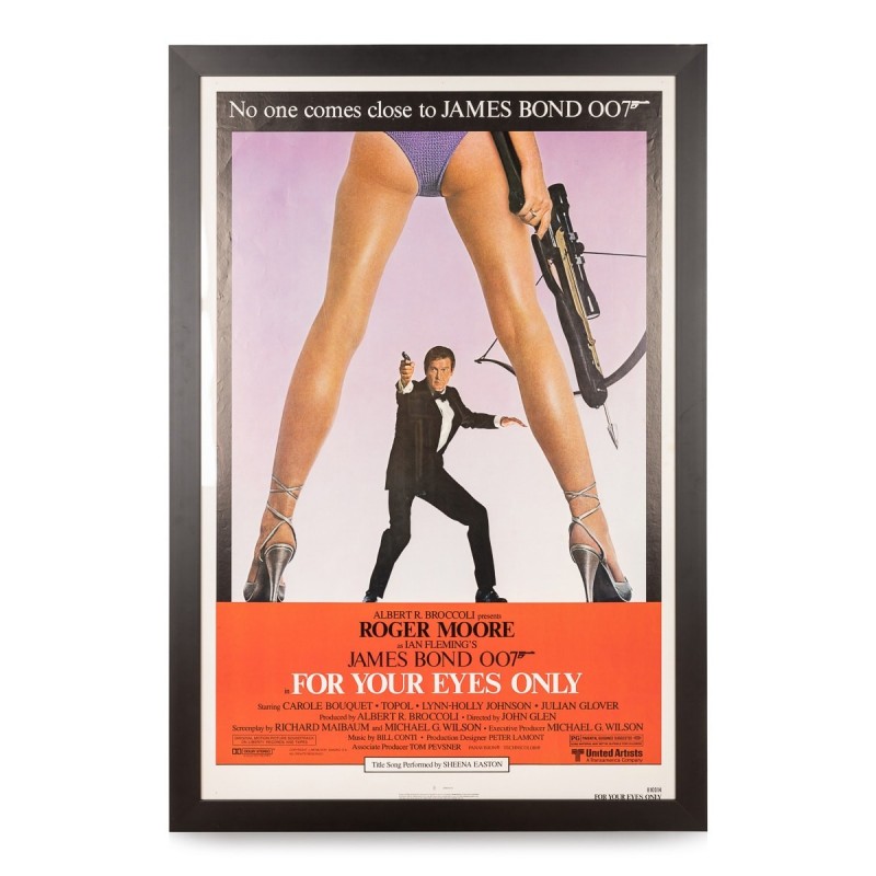 Poster vintage di James Bond "Solo per i tuoi occhi", 1981