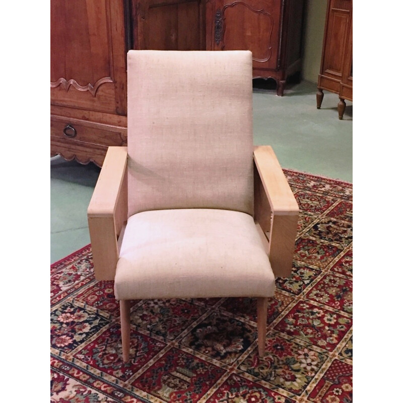 Vintage beige armchair - 1970s