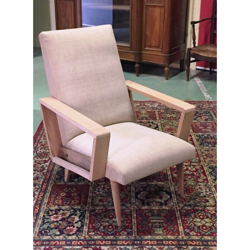 Vintage beige armchair - 1970s