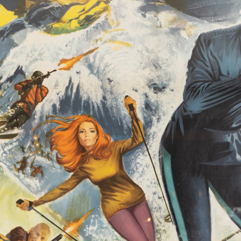 Affiche vintage de James Bond 007 "Au service secret de Sa Majesté", 1969