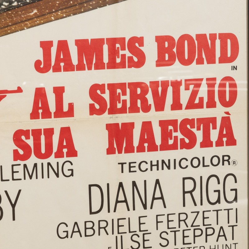 Póster vintage de James Bond 007 "Al servicio secreto de Su Majestad", 1969