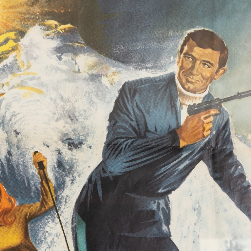 Affiche vintage de James Bond 007 "Au service secret de Sa Majesté", 1969