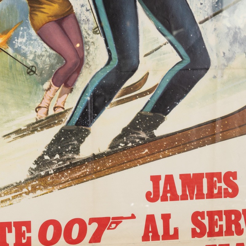 Affiche vintage de James Bond 007 "Au service secret de Sa Majesté", 1969