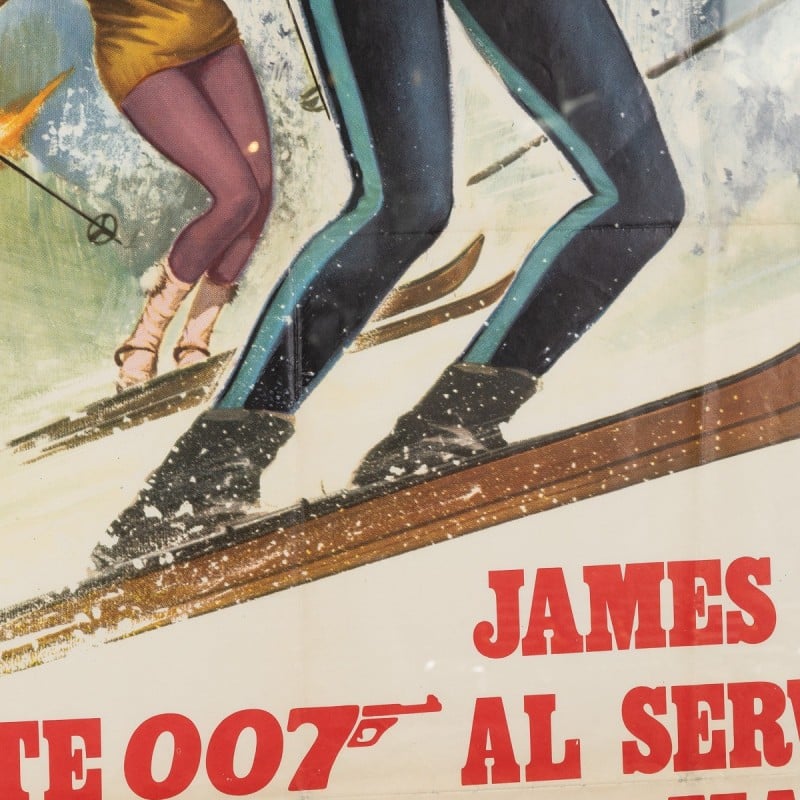 Póster vintage de James Bond 007 "Al servicio secreto de Su Majestad", 1969