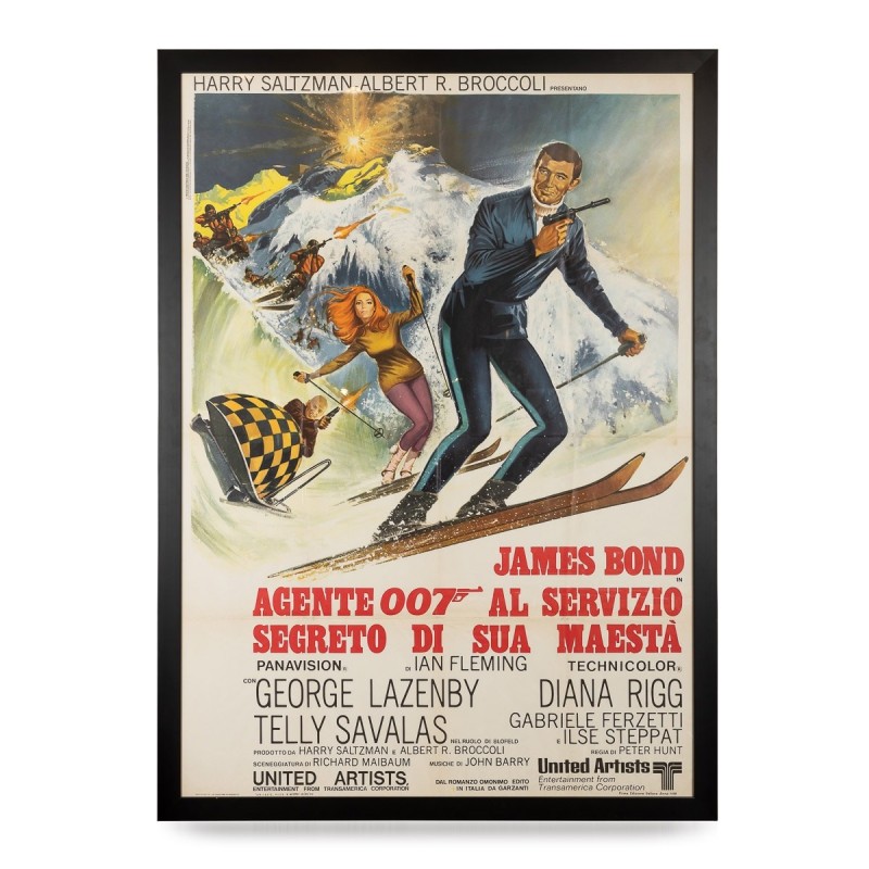 Affiche vintage de James Bond 007 "Au service secret de Sa Majesté", 1969