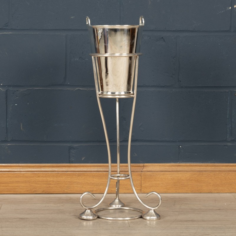 Vintage Art Deco standing ice bucket by Elkington and Co, England