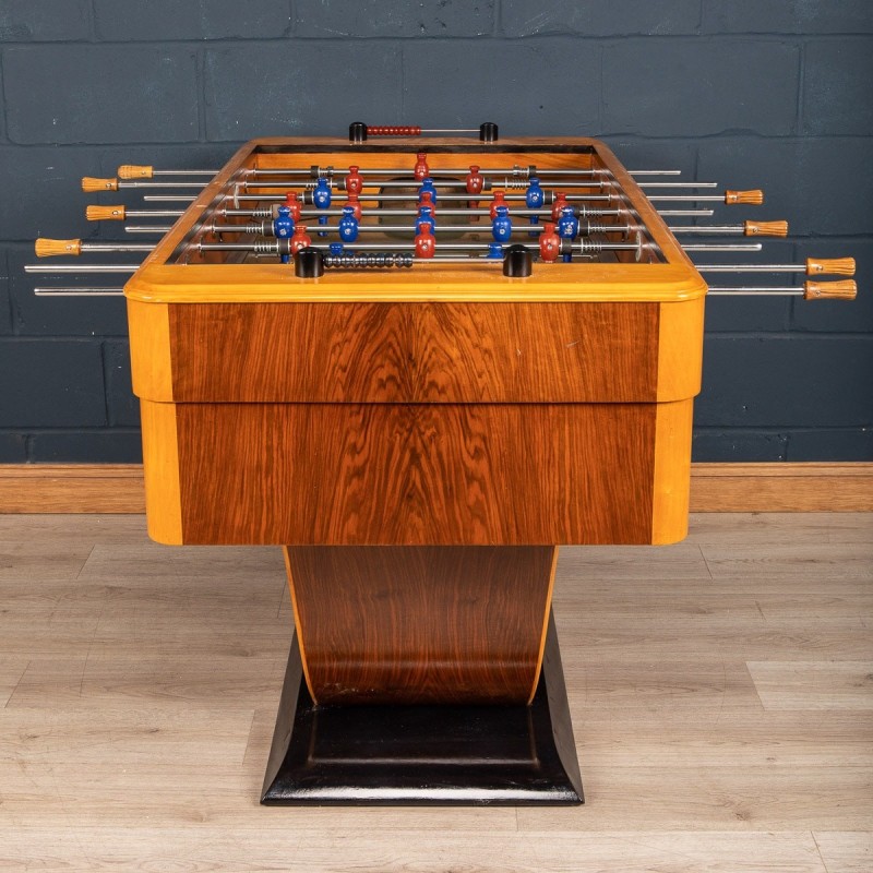 Vintage Art Deco soccer table in wood and glass, Italy