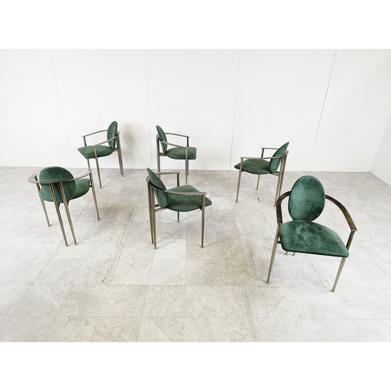 Ensemble de 6 chaises vintage par Belgo chrom, 1980