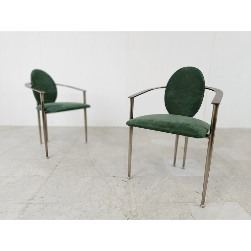 Ensemble de 6 chaises vintage par Belgo chrom, 1980