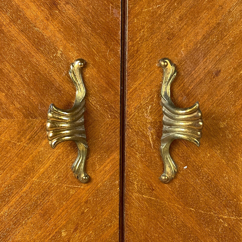 Pair of vintage wood night stands, Italy 1950s