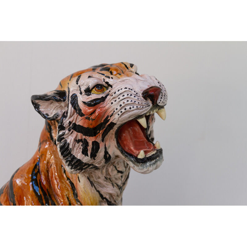 Italienischer Keramik-Tiger, 1970er Jahre