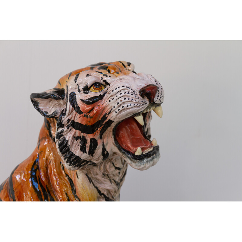 Vintage Italian ceramic tiger, 1970s