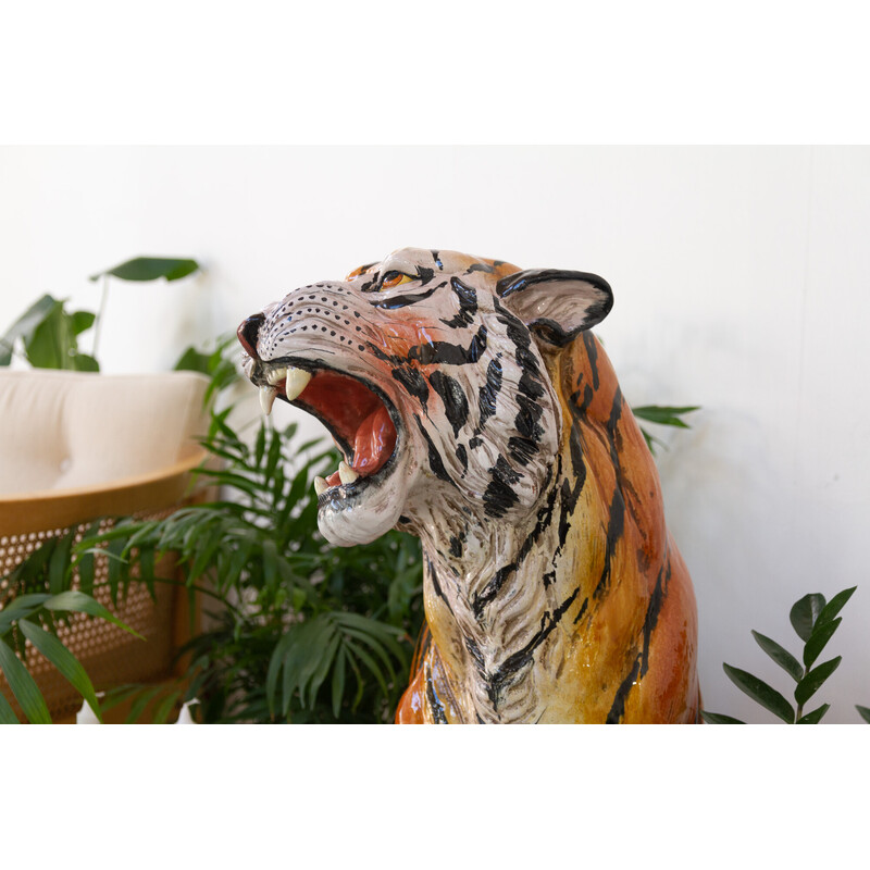 Vintage Italian ceramic tiger, 1970s