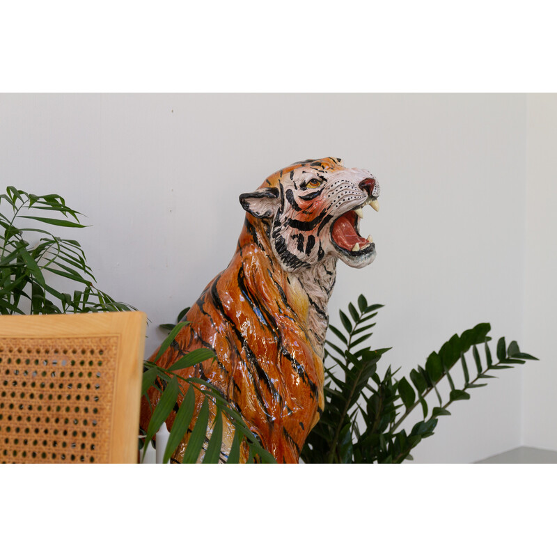 Vintage Italian ceramic tiger, 1970s