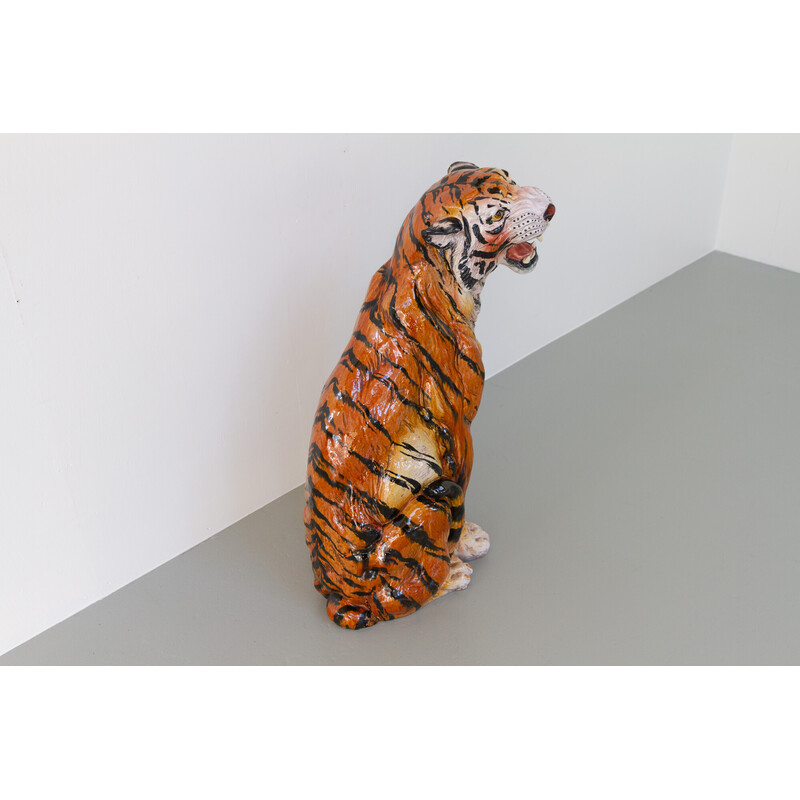 Vintage Italian ceramic tiger, 1970s