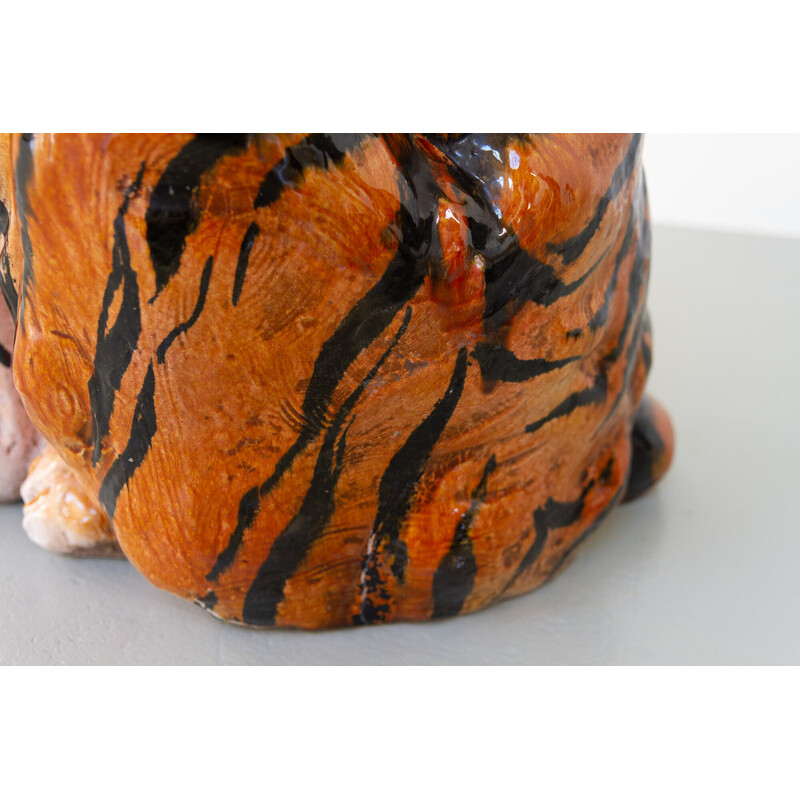 Vintage Italian ceramic tiger, 1970s