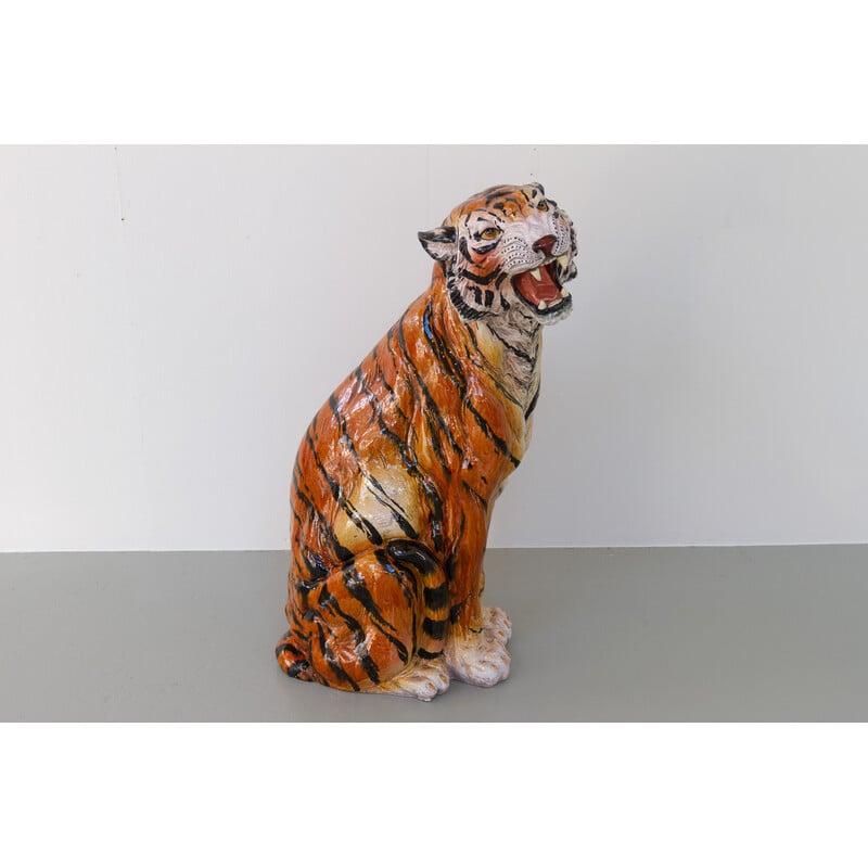 Vintage Italian ceramic tiger, 1970s