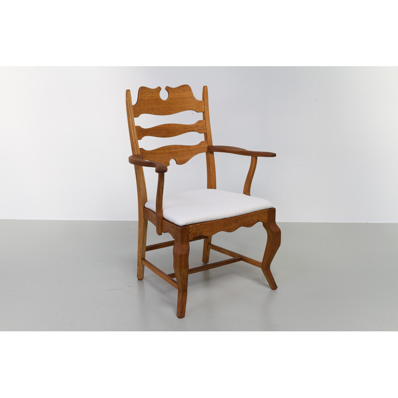 Dänischer Vintage-Sessel Razorblade aus Eichenholz von Henning Kjærnulf für Eg Furniture, 1960er Jahre