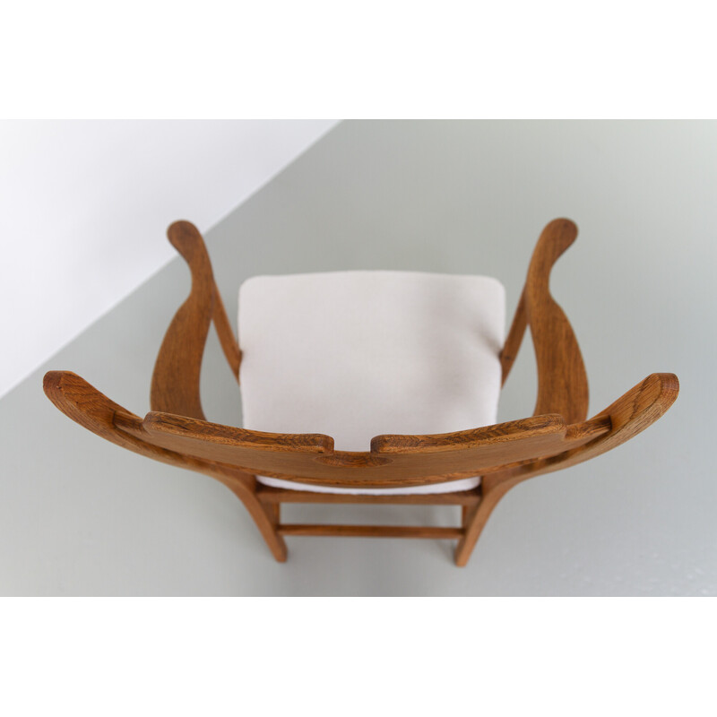 Dänischer Vintage-Sessel Razorblade aus Eichenholz von Henning Kjærnulf für Eg Furniture, 1960er Jahre