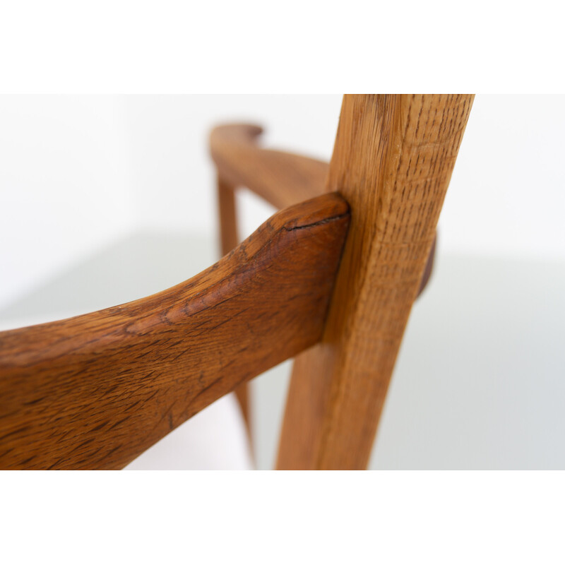 Dänischer Vintage-Sessel Razorblade aus Eichenholz von Henning Kjærnulf für Eg Furniture, 1960er Jahre