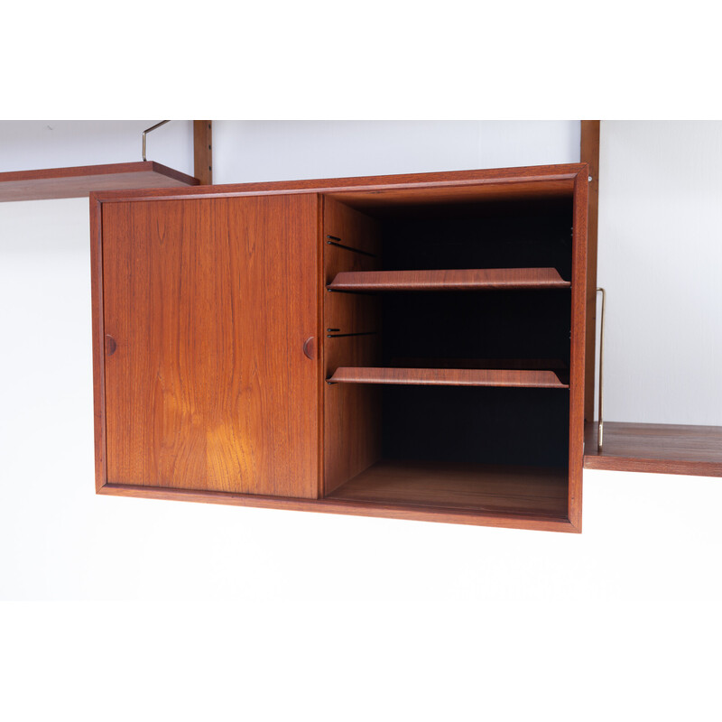 Mueble modular danés vintage de teca, Poul Cadovius para Cado, años 50