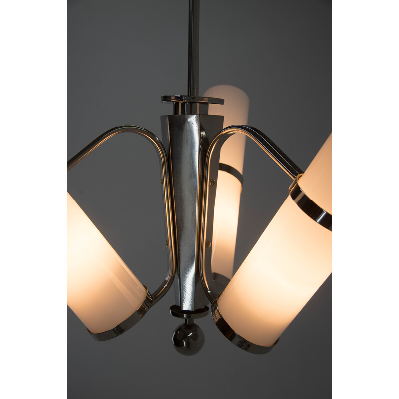 Vintage tubular chandelier, 1930s