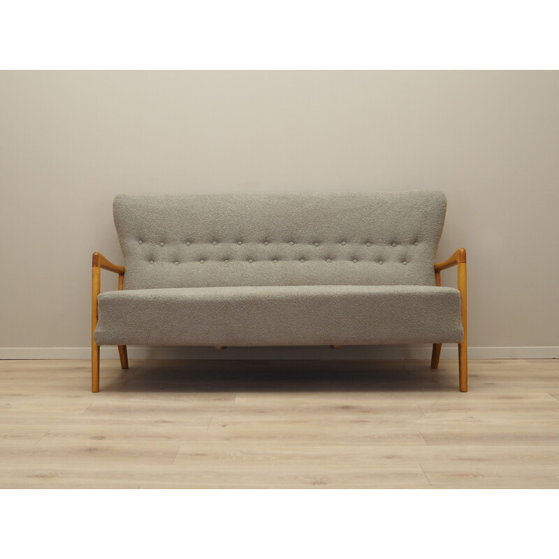Vintage Danish beechwood sofa by Soren Hansen for Fritz Hansen, 1960s