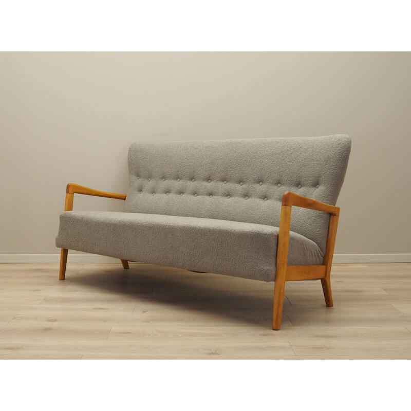 Vintage Danish beechwood sofa by Soren Hansen for Fritz Hansen, 1960s