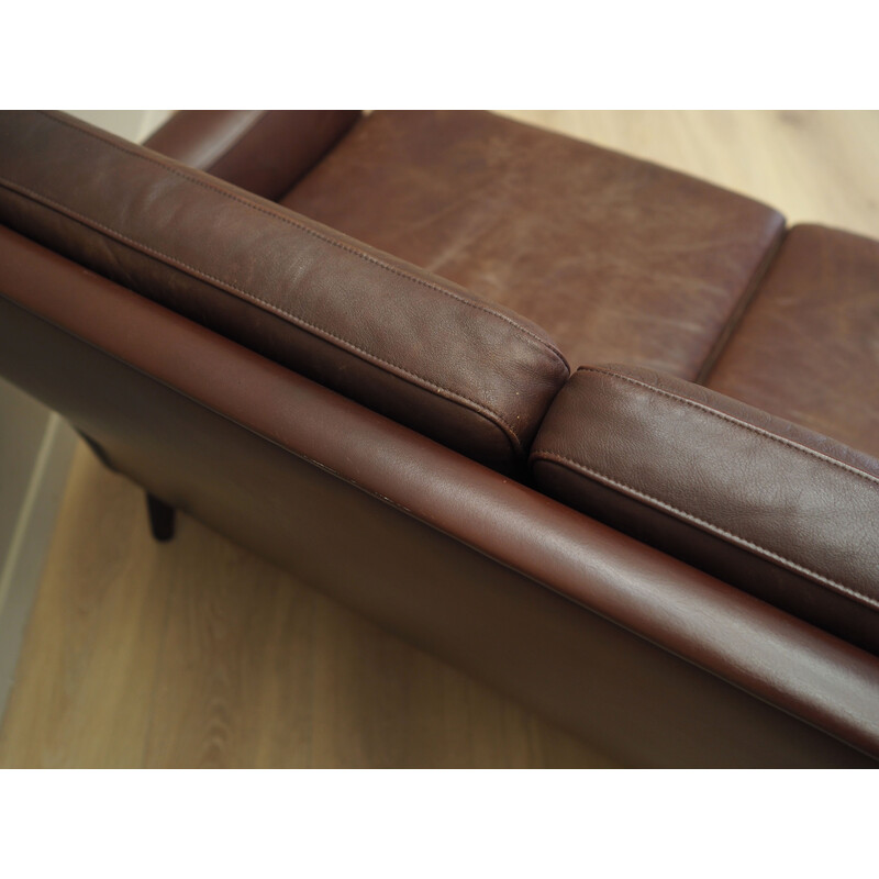 Vintage Danish brown leather sofa by Edmund Jørgensen, 1960s