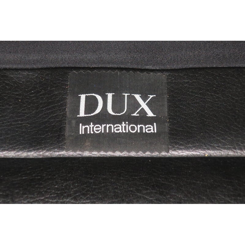 Vintage black leather armhair by Dux International, Sweden 1960s