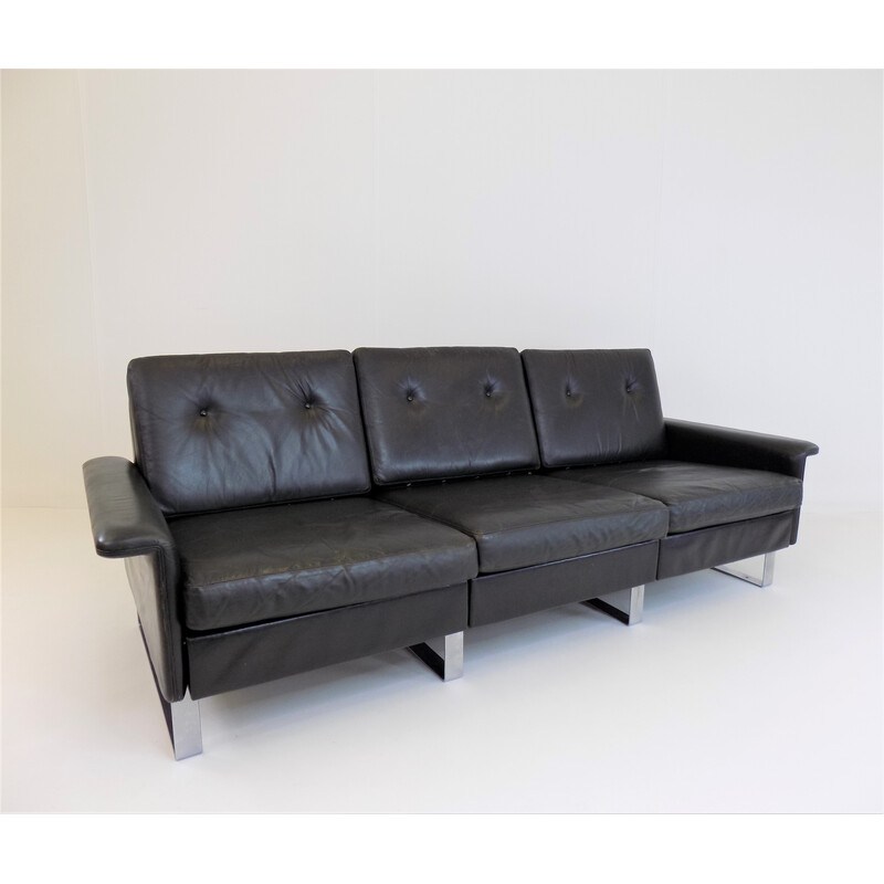 Vintage Cor Sedia 3 seater leather sofa by Horst Brüning