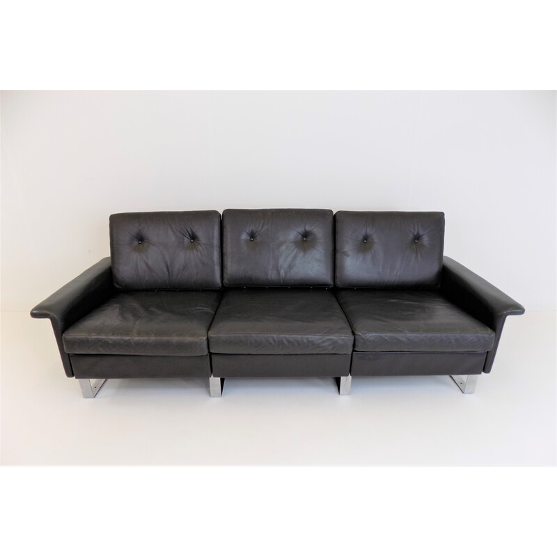 Vintage Cor Sedia 3 seater leather sofa by Horst Brüning